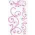 Our Brads Need Friends Collection 4 x 7 Pink Swirl Rhinestone Scrapbook Bling by Eyelet Outlet - Scrapbook Supply Companies