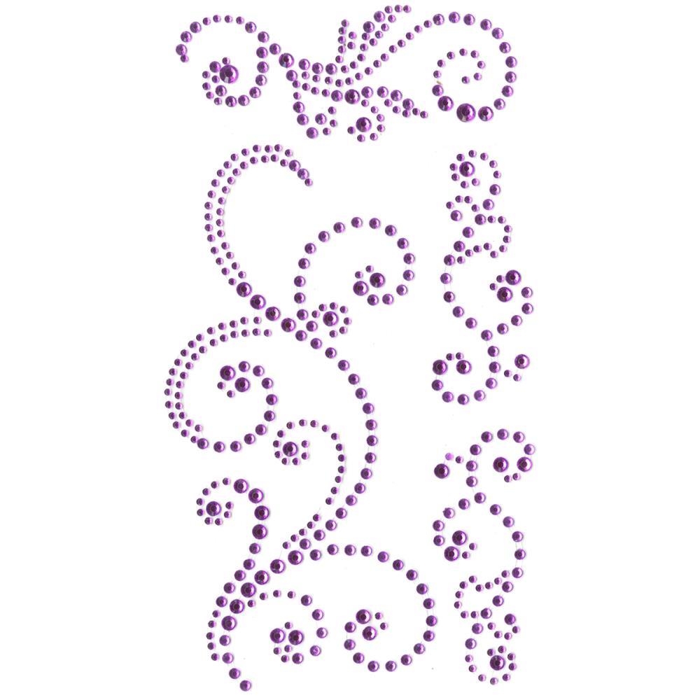 Our Brads Need Friends Collection 4 x 7 Purple Rhinestone Scrapbook Bling by Eyelet Outlet - Scrapbook Supply Companies