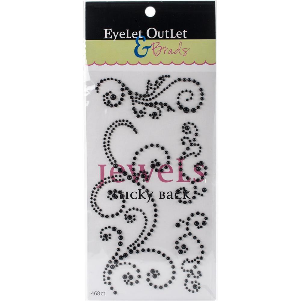 Our Brads Need Friends Collection 4 x 7 Black Pearl Swirl Scrapbook Bling by Eyelet Outlet - Scrapbook Supply Companies