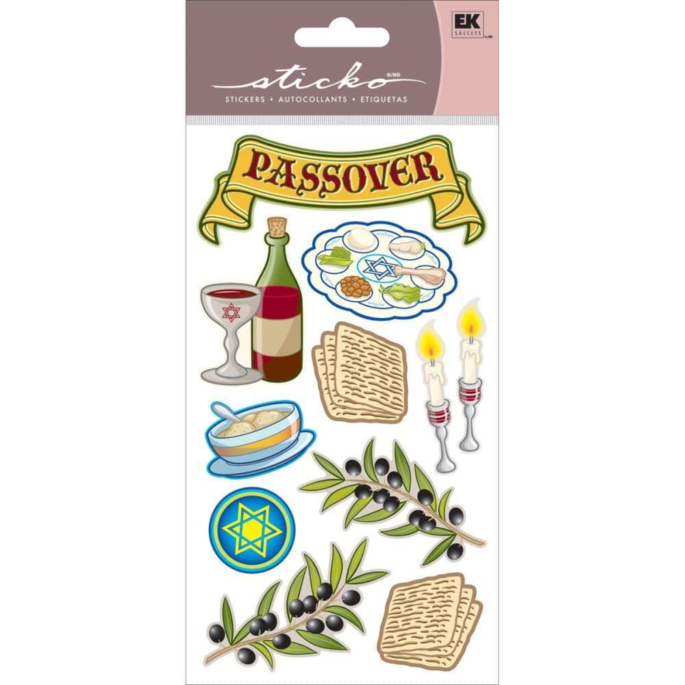 Passover Collection Passover Tradition 4 x 8 Jewish Glitter Scrapbook Embellishment by Sticko - Scrapbook Supply Companies