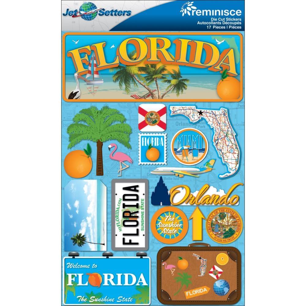 Jetsetters Collection Florida 5 x 7 Scrapbook Embellishment by Reminisce - Scrapbook Supply Companies