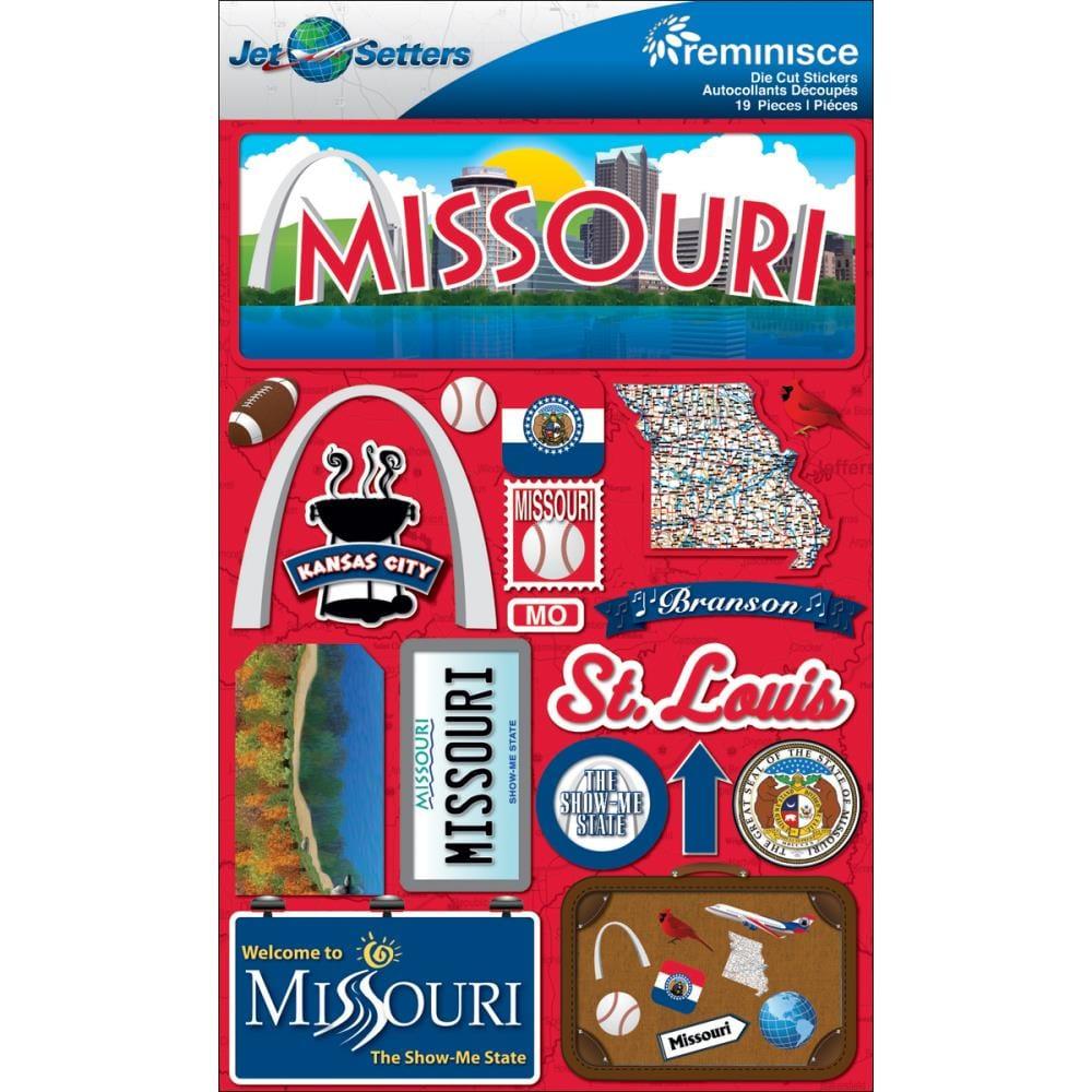 Jetsetters Collection Missouri 5 x 7 Scrapbook Embellishment by Reminisce - Scrapbook Supply Companies