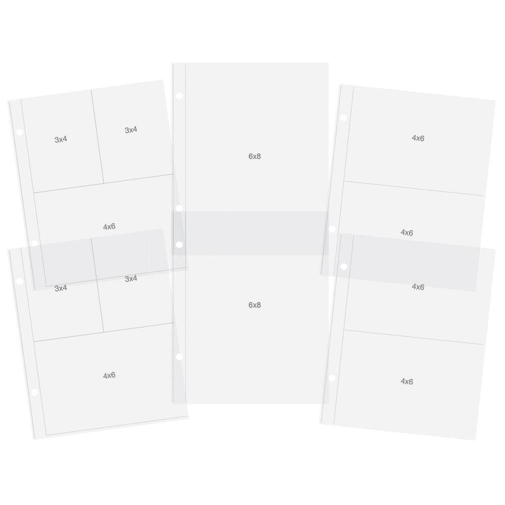 SN@P Studio Collection Multi Pack Refill Pages by Simple Stories - 12 Pocket Pages - Scrapbook Supply Companies