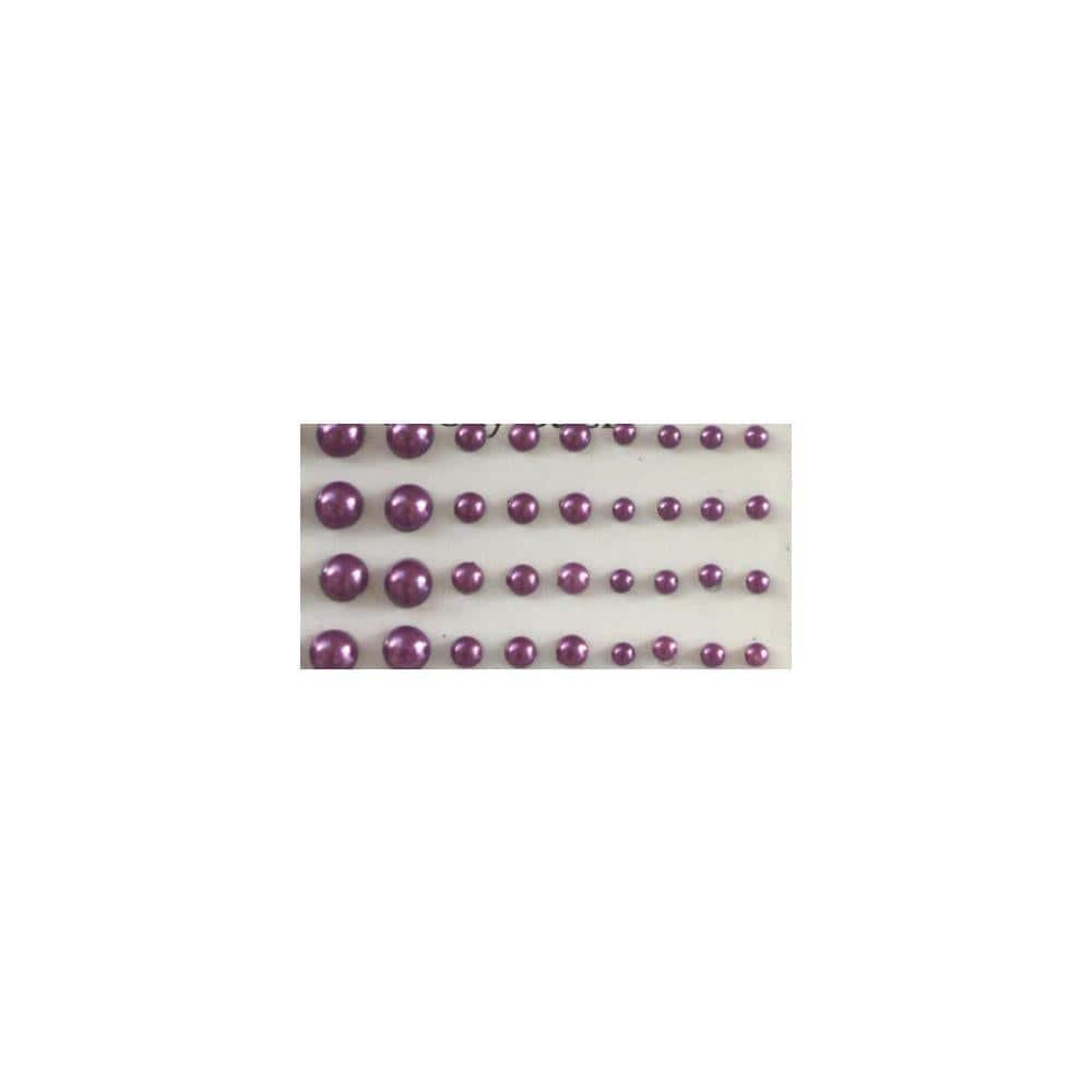Our Brads Need Friends Collection Purple Multi-Sized Self-Adhesive Pearls by Eyelet Outlet - 100 Pearls - Scrapbook Supply Companies