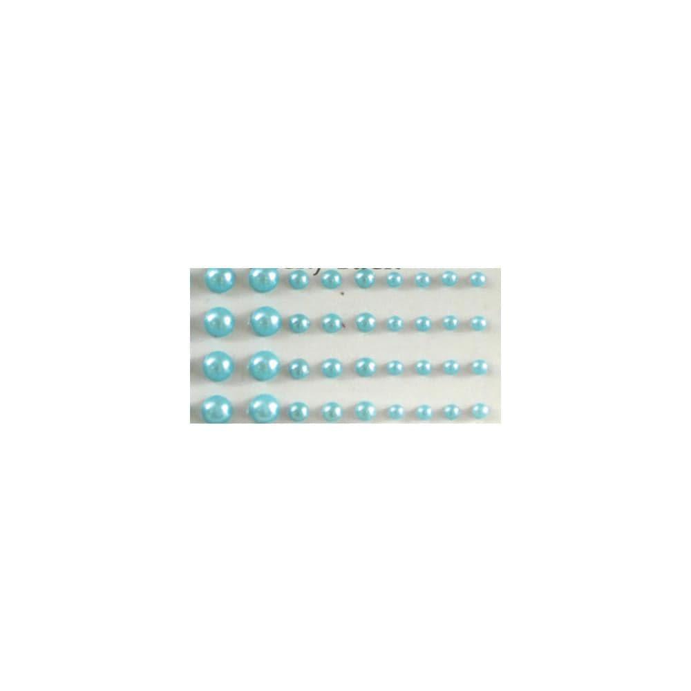 Our Brads Need Friends Collection Teal Multi-Sized Self-Adhesive Pearls by Eyelet Outlet - 100 Pearls - Scrapbook Supply Companies