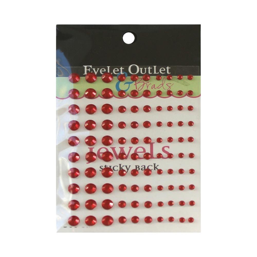 Our Brads Need Friends Collection Multi Red Self-Adhesive Jewels by Eyelet Outlet - 100 Jewels - Scrapbook Supply Companies