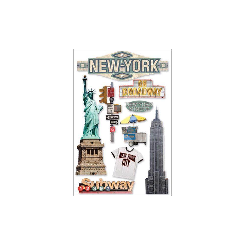 Travel Collection New York Glitter 3D Scrapbook Embellishment by Paper House Productions - Scrapbook Supply Companies