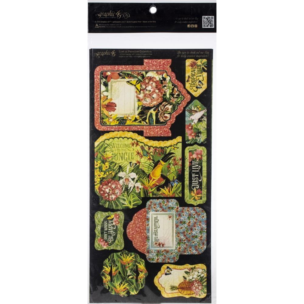 Lost In Paradise Collection 6 x 12 Double-Sided Scrapbook Cardstock Die Cuts by Graphic 45 - Scrapbook Supply Companies
