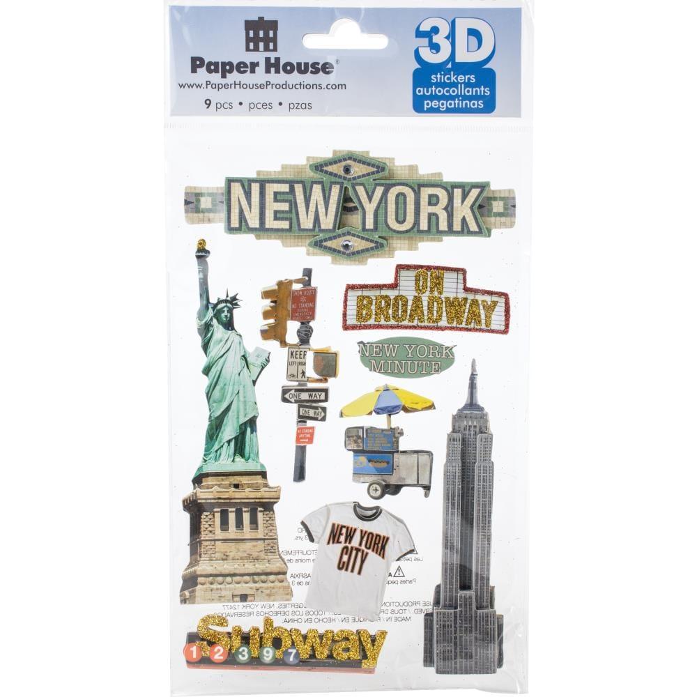Travel Collection New York Glitter 3D Scrapbook Embellishment by Paper House Productions - Scrapbook Supply Companies