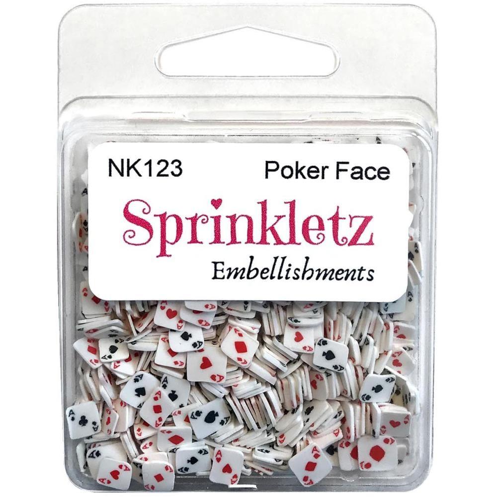 Sprinkletz Collection Poker Face Shaker Embellishments by Buttons Galore - Scrapbook Supply Companies