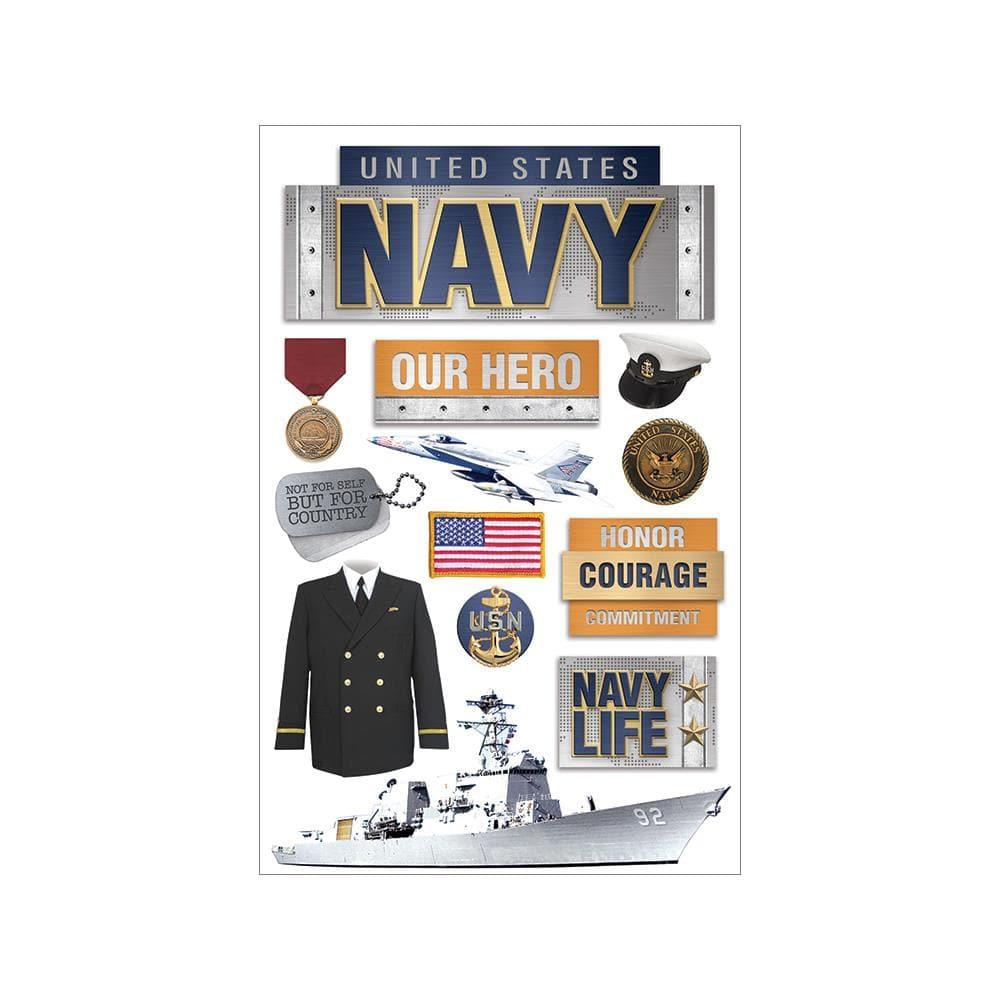Military Collection United States Navy 3D Stickers by Paper House Productions - Scrapbook Supply Companies