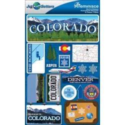 Jetsetters Collection colorado 5 x 7 Scrapbook Embellishment by Reminisce - Scrapbook Supply Companies