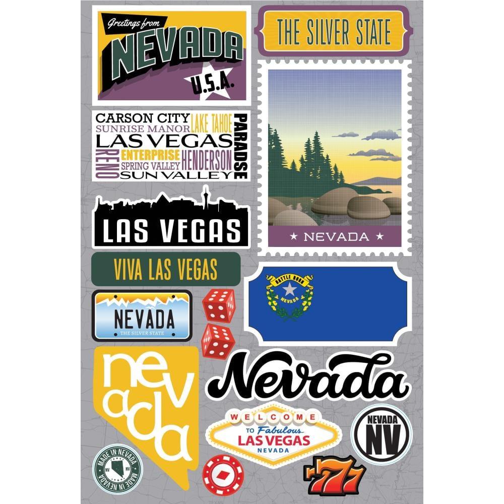 Jetsetters 3 Collection Nevada 5 x 7 Scrapbook Embellishment by Reminisce - Scrapbook Supply Companies