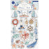 Ocean Tale Collection Puffy Stickers 5.5 x 8 Scrapbook Sticker Book by Craft Consortium - Scrapbook Supply Companies