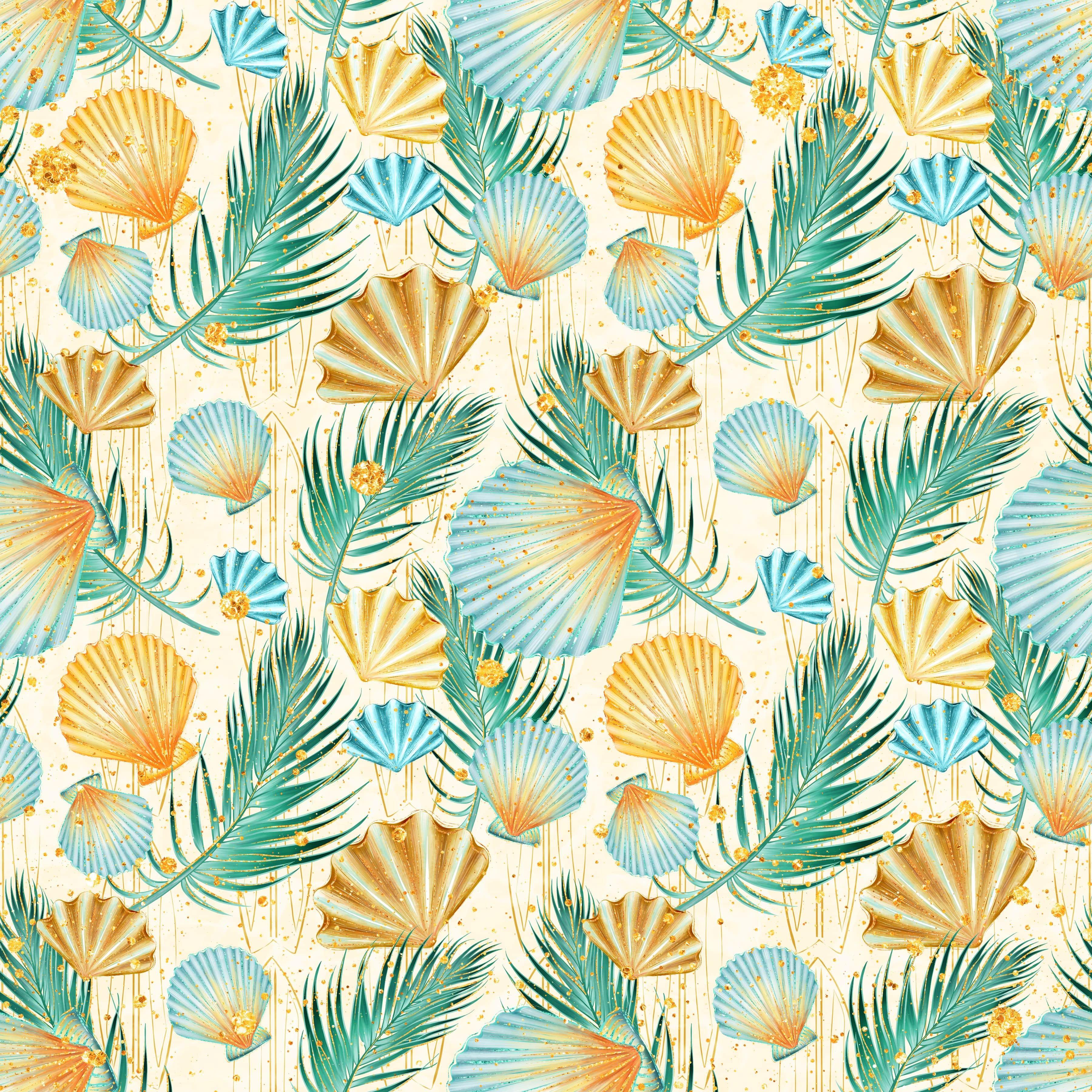 Phantasia Design's Tropics Collection Seashells 12 x 12 Double-Sided Scrapbook Paper by SSC Designs - Scrapbook Supply Companies