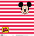 Disney Collection Mickey Red Stripe 12 x 12 Scrapbook Paper by American Crafts - Scrapbook Supply Companies