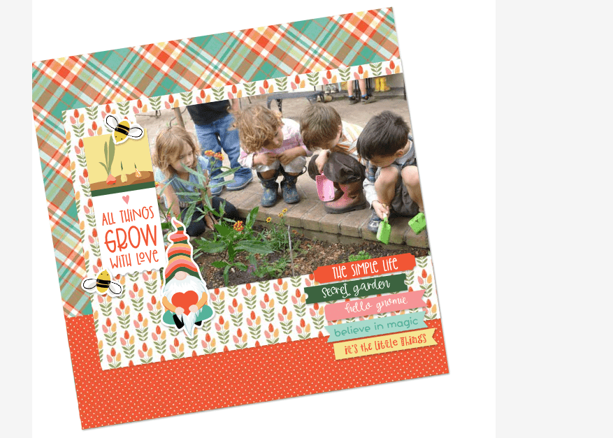 Tulla & Norbert Collection I Love Gnomes 12 x 12 Double-Sided Scrapbook Paper by Photo Play Paper - Scrapbook Supply Companies