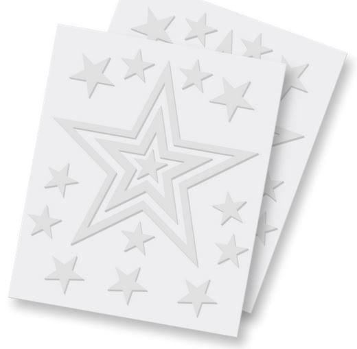 Foam Collection 3D White, Double-Sided, Self-Adhesive, Permanent Foam Stars by Scrapbook Adhesives - Pkg. of 48 - Scrapbook Supply Companies