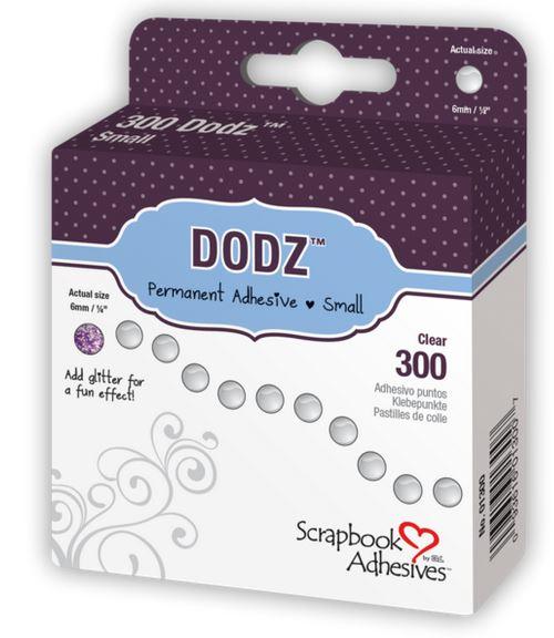 Dodz Collection Small (6mm), Permanent, Transparent, Double-Sided Adhesive Dots - Pkg. of 300 - Scrapbook Supply Companies