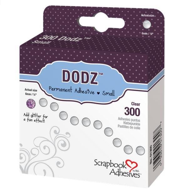 Dodz Collection Mini (5mm), Permanent, Transparent, Double-Sided Adhesive Dots - Pkg. of 300 - Scrapbook Supply Companies