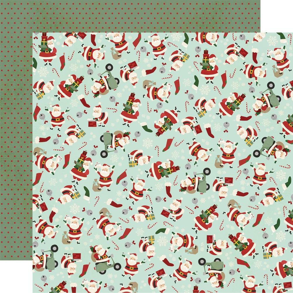 Jingle All The Way Collection Santa Squad 12 x 12 Double-Sided Scrapbook Paper by Simple Stories