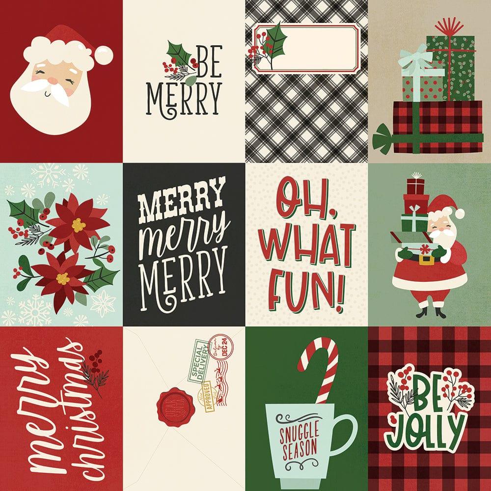 Jingle All The Way Collection 3 x 4 Elements 12 x 12 Double-Sided Scrapbook Paper by Simple Stories - Scrapbook Supply Companies