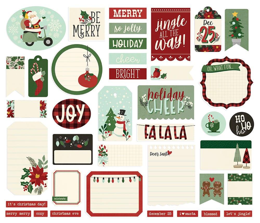 Jingle All The Way Collection Journal Bits Die Cut Scrapbook Embellishments by Simple Stories - Scrapbook Supply Companies