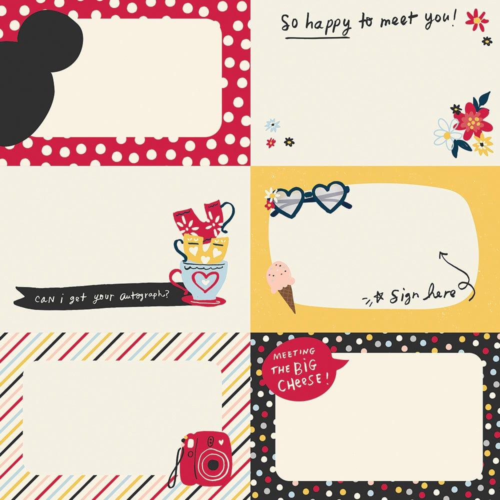 Say Cheese Main Street Collection Autograph Cards 12 x 12 Double-Sided Scrapbook Paper by Simple Stories - Scrapbook Supply Companies