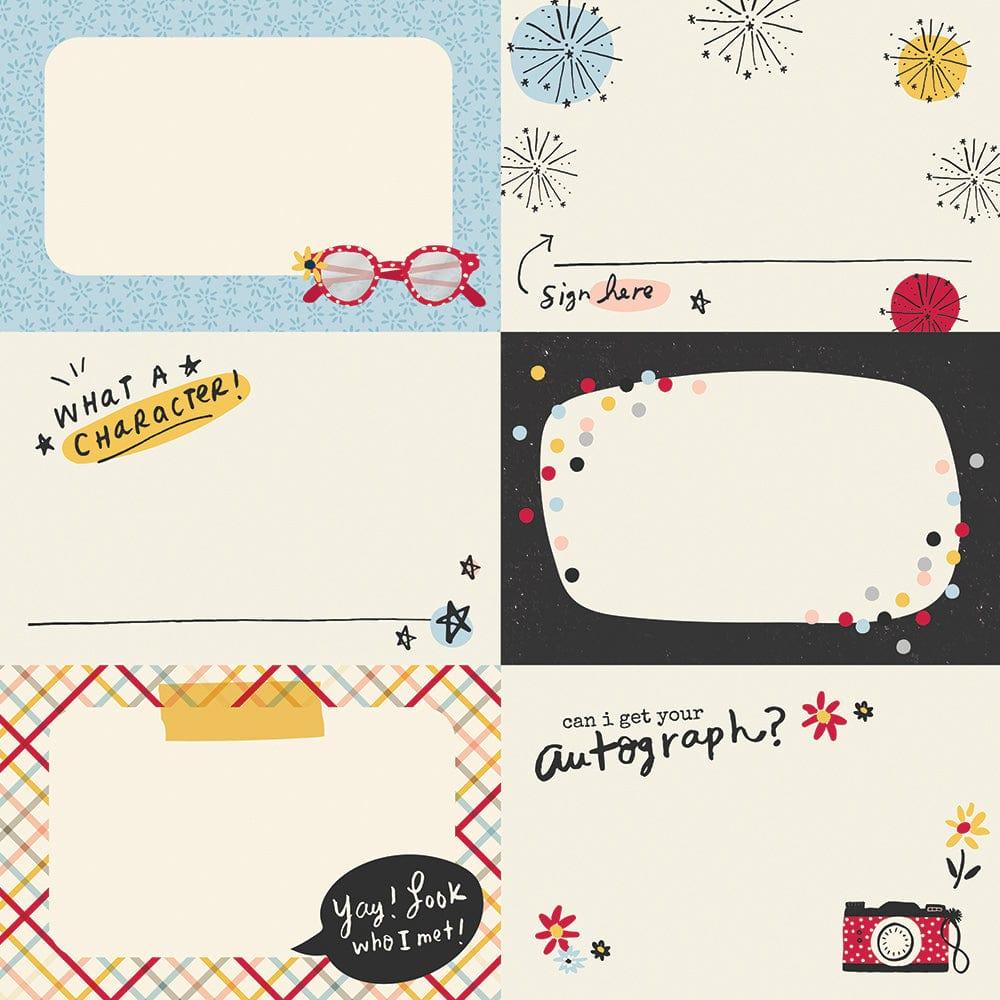 Say Cheese Main Street Collection Autograph Cards 12 x 12 Double-Sided Scrapbook Paper by Simple Stories - Scrapbook Supply Companies