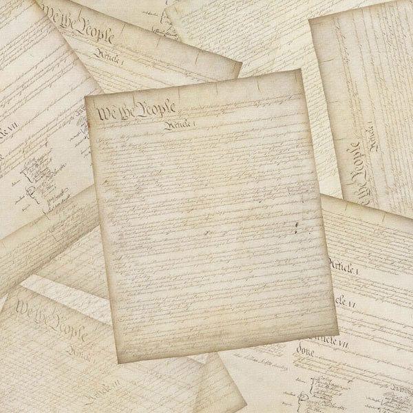 National Park Collection Washington DC The Constitution 12 x 12 Scrapbook Paper by Scrapbook Customs