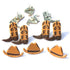Cowboy Boots & Hats Scrapbook Brads  by Eyelet Outlet - Pkg. of 12