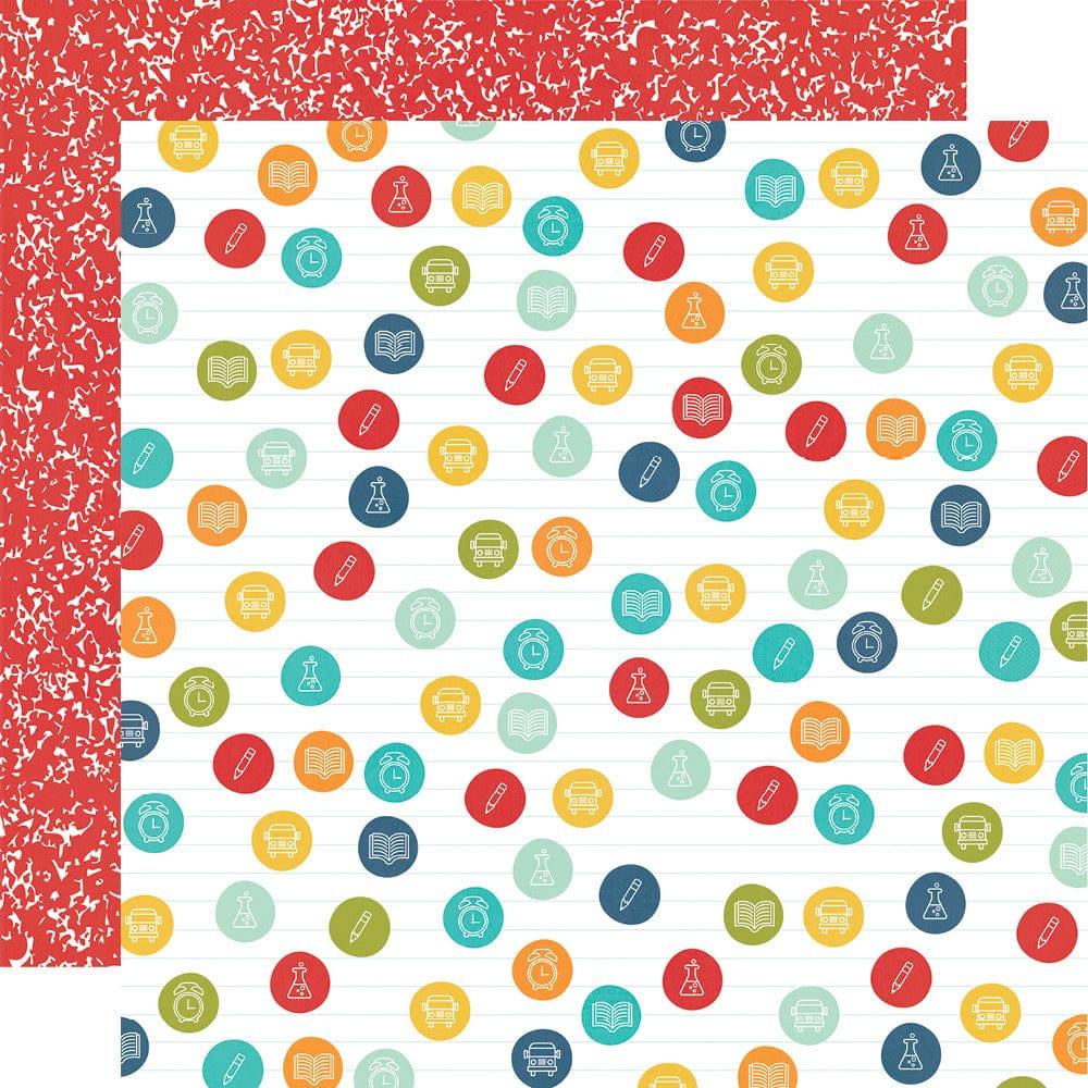 School Life Collection Ready. Set. Learn. 12 x 12 Double-Sided Scrapbook Paper by Simple Stories - Scrapbook Supply Companies
