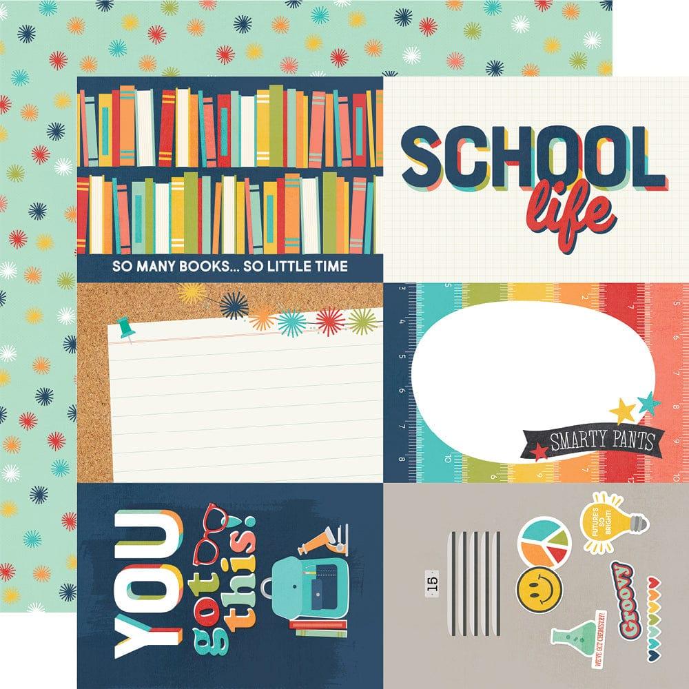 School Life Collection 4x6 Elements 12 x 12 Double-Sided Scrapbook Paper by Simple Stories