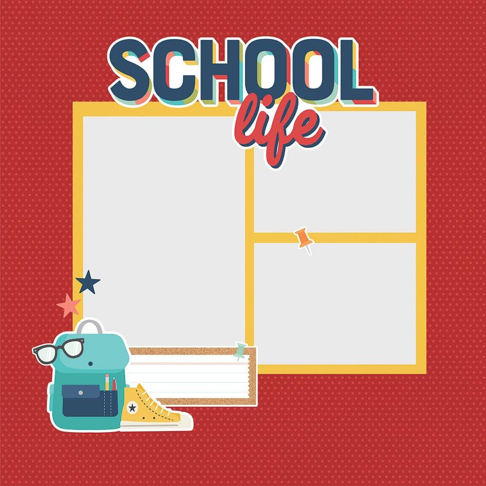 School Life Collection 4 x 8 Simple Page Pieces by Simple Stories-15 pieces - Scrapbook Supply Companies