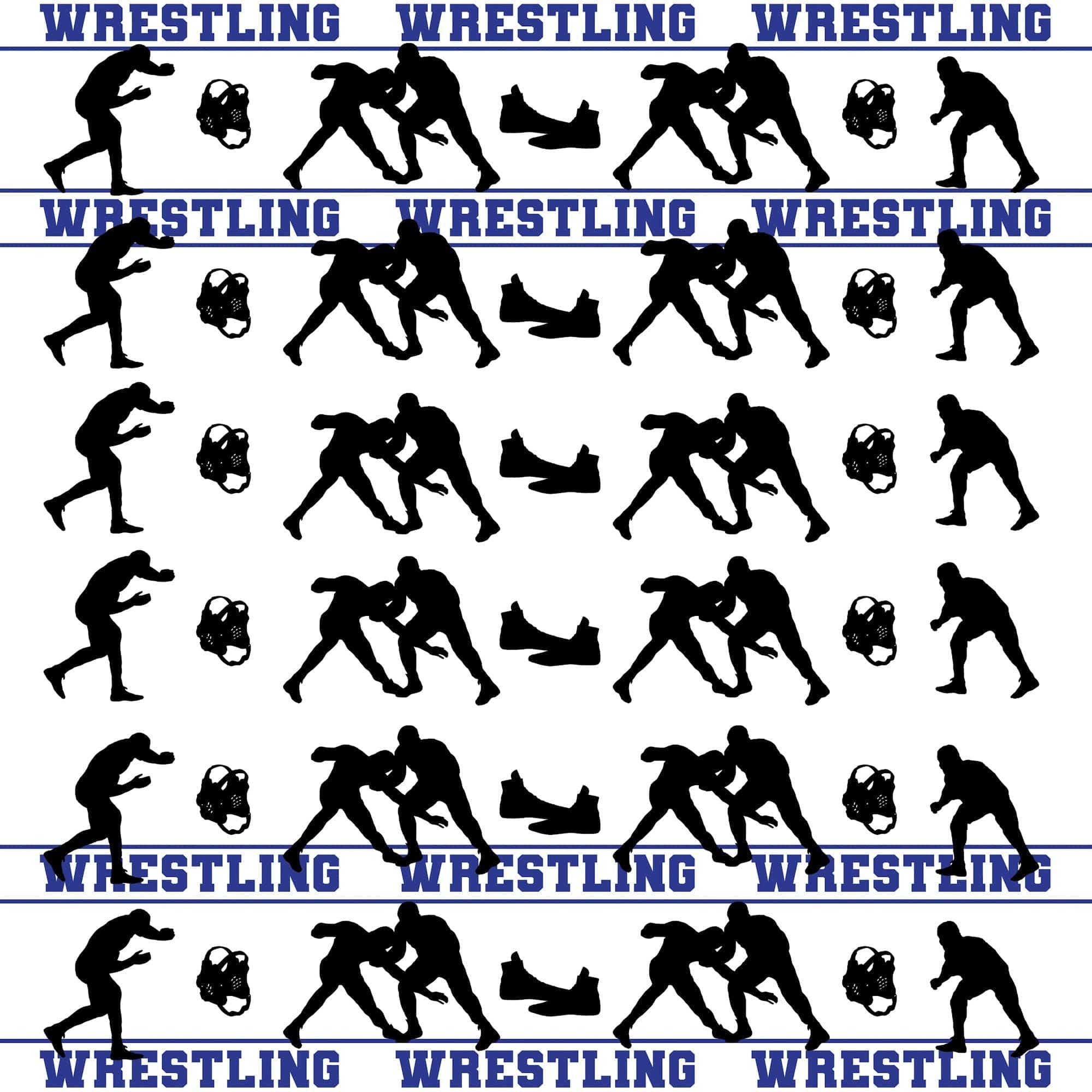 Male Wrestling Collection Takedown 12 x 12 Double-Sided Scrapbook Paper by SSC Designs - Scrapbook Supply Companies