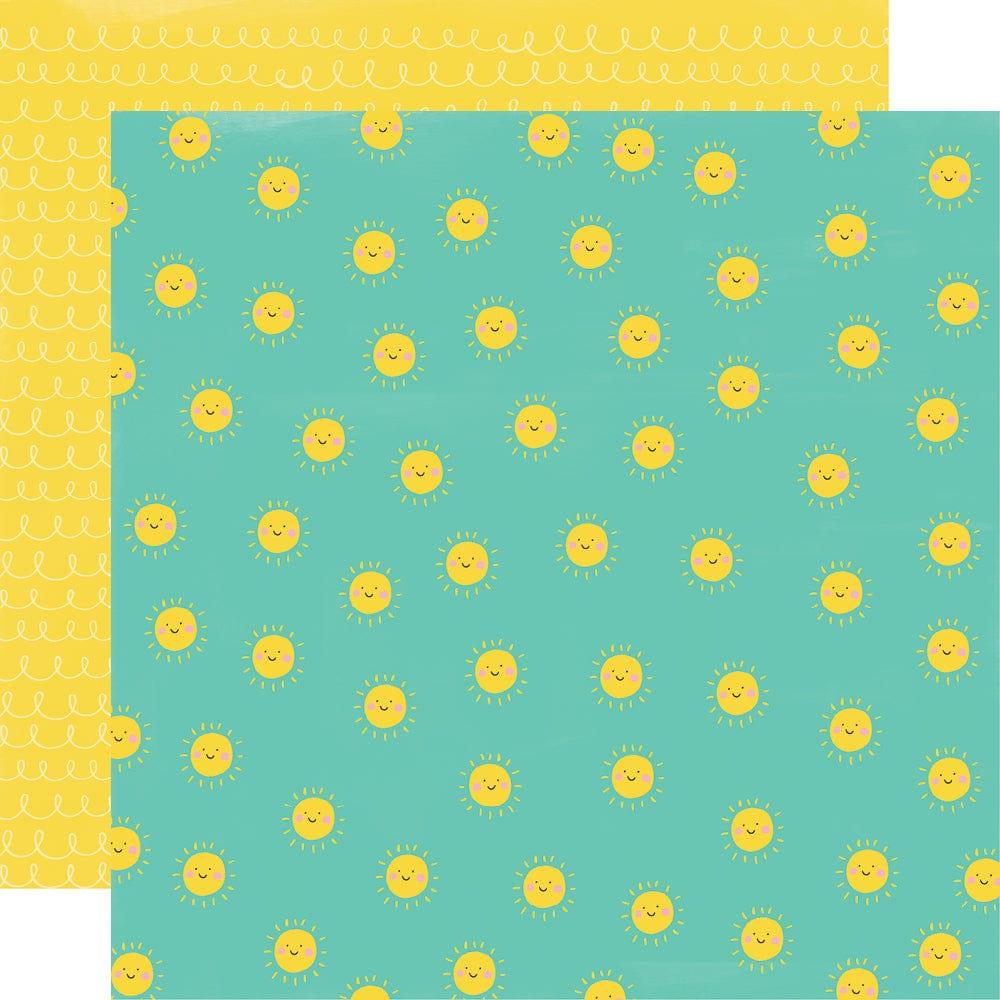 Sunkissed Collection Shine Bright 12 x 12 Double-Sided Scrapbook Paper by Simple Stories - Scrapbook Supply Companies