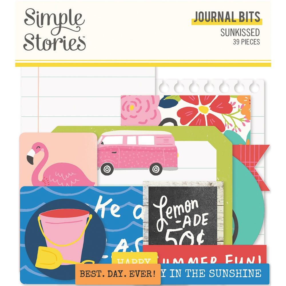 Sunkissed Collection Journal Bits Die Cut Cardstock Pieces by Simple Stories - Scrapbook Supply Companies