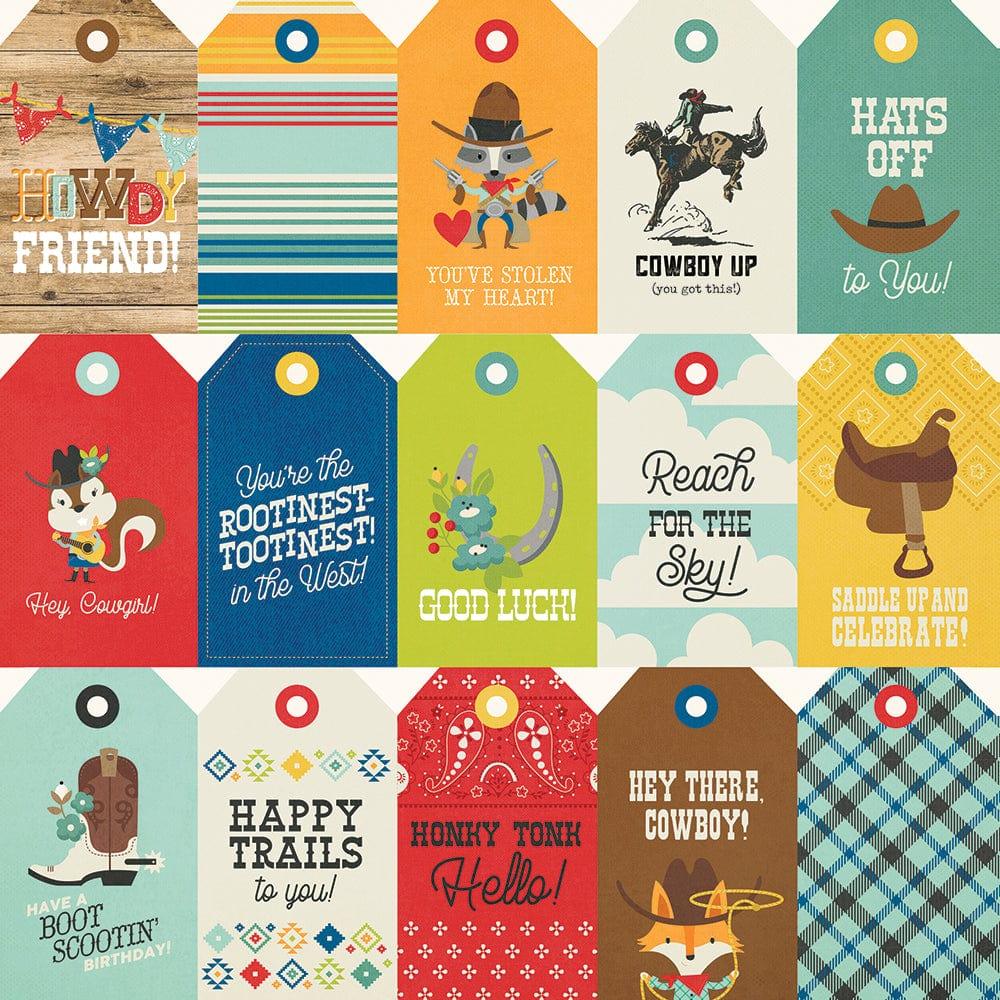 Howdy Collection Tags 12 x 12 Double-Sided Scrapbook Paper by Simple Stories - Scrapbook Supply Companies