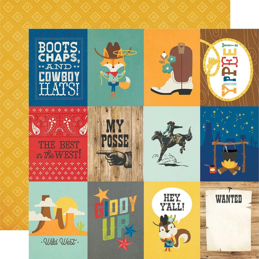 Howdy Collection 3x4 Elements 12 x 12 Double-Sided Scrapbook Paper by Simple Stories