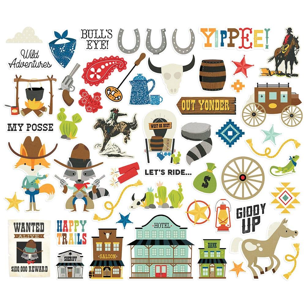 Howdy Collection Bits & Pieces Die Cut Scrapbook Embellishments by Simple Stories-52 Pieces - Scrapbook Supply Companies