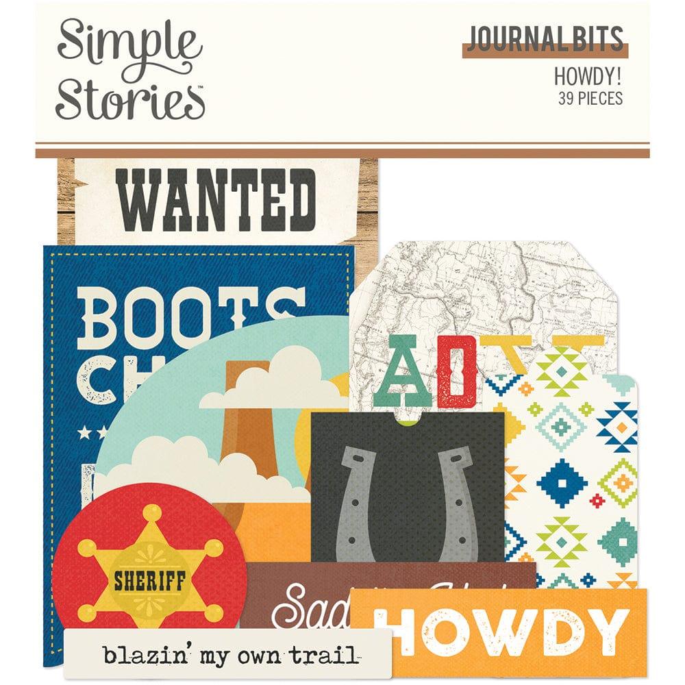 Howdy Collection Journal Bits Die Cut Scrapbook Embellishments by Simple Stories-39 Pieces - Scrapbook Supply Companies