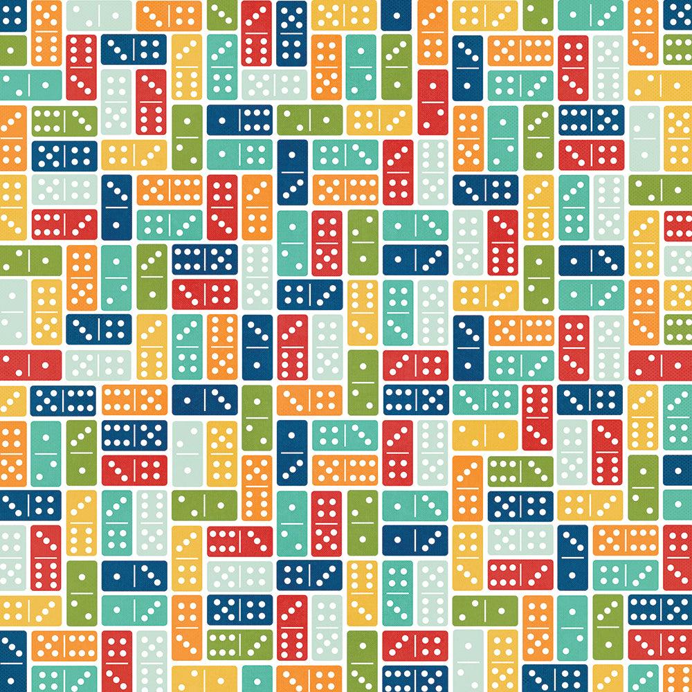 Family Fun Collection Score! 12 x 12 Double-Sided Scrapbook Paper by Simple Stories - Scrapbook Supply Companies