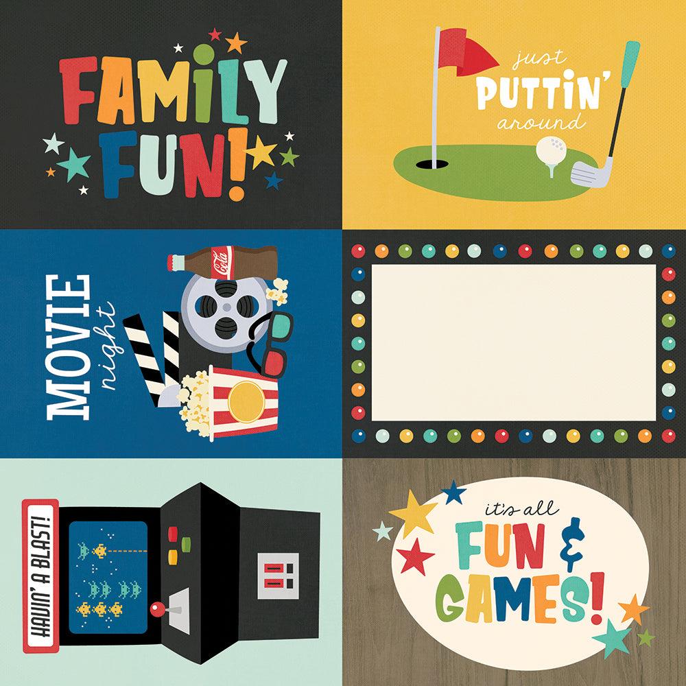 Family Fun Collection 4 x 6 Elements 12 x 12 Double-Sided Scrapbook Paper by Simple Stories - Scrapbook Supply Companies