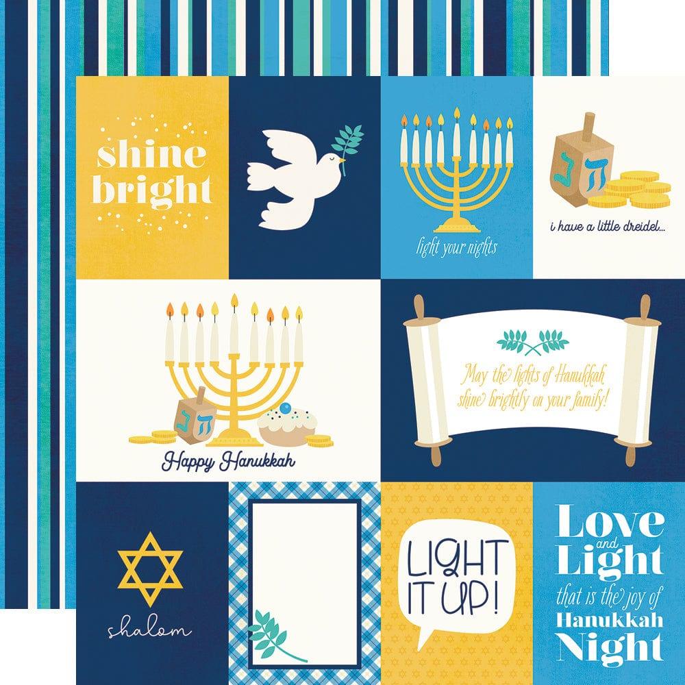 Happy Hanukkah Collection Element Cards 12 x 12 Double-Sided Scrapbook Paper by Simple Stories