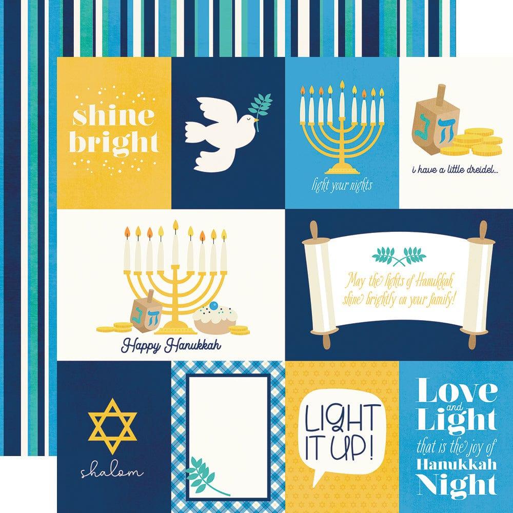 Happy Hanukkah Collection Element Cards 12 x 12 Double-Sided Scrapbook Paper by Simple Stories - Scrapbook Supply Companies