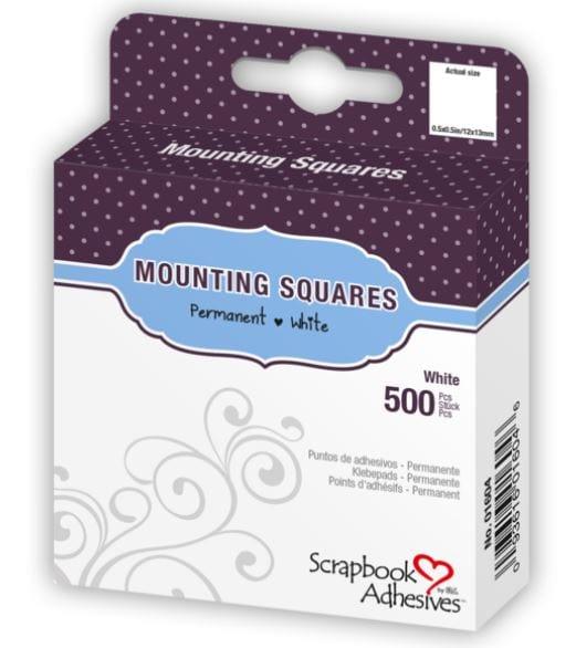 Mounting Squares Collection White, Permanent, Double-Sided, Self-Adhesive Mounting Squares - Pkg. of 500 - Scrapbook Supply Companies