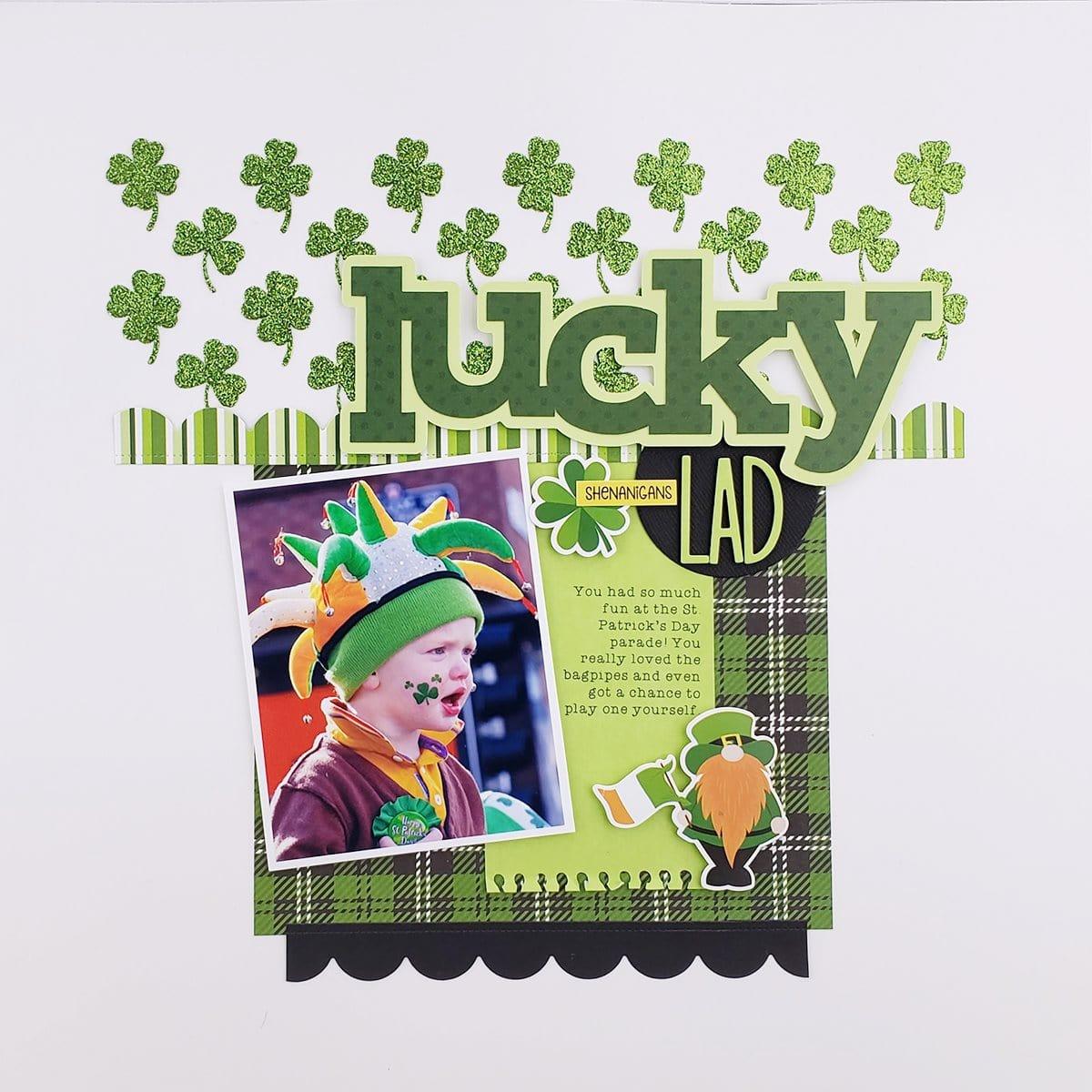 Pot of Gold Collection So Lucky 12 x 12 Double-Sided Scrapbook Paper by Photo Play Paper - Scrapbook Supply Companies