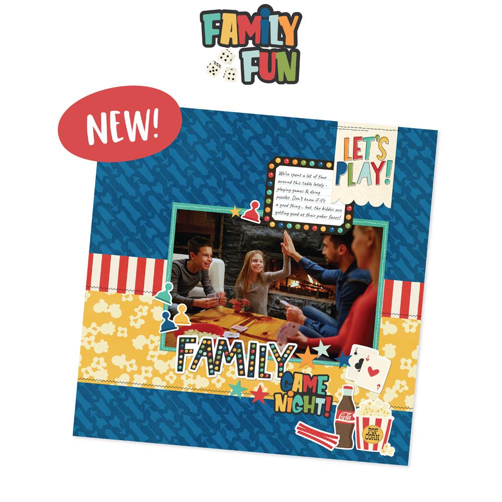 Family Fun Collection 12 x 12 Cardstock Scrapbook Sticker Sheet by Simple Stories - Scrapbook Supply Companies