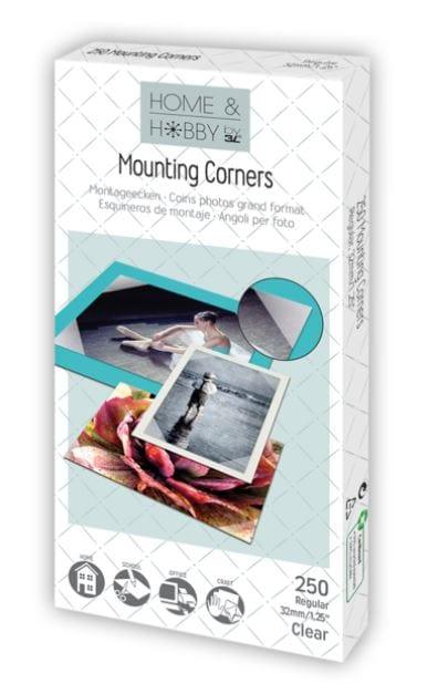 Home & Hobby Collection 1.25" Regular View Clear Mounting Corners by 3L - 250 Pieces - Scrapbook Supply Companies