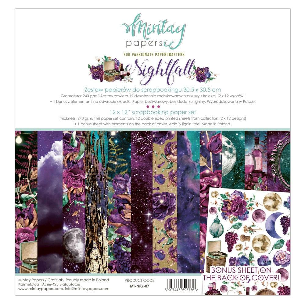 Nightfall Collection 12 x 12 Scrapbook Page Kit by Mintay Papers - Scrapbook Supply Companies